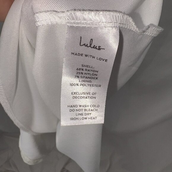 NWT LULUS White Lace Trim Skater Dress Womens Size Small Reach Out My Hand Lined - Picture 11 of 14